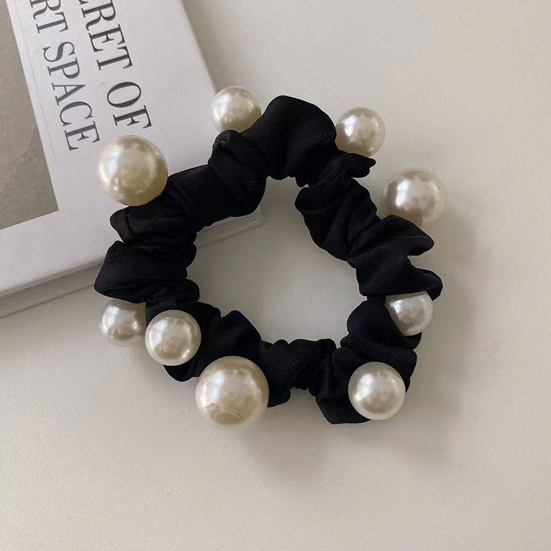 简约优雅珍珠发圈韩版扎头绳女夏季2023年新款气质丸子头发饰皮筋详情6