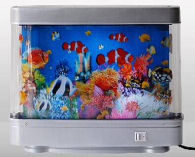 Mini electronic aquarium light fish tank landscape creative plug-in fish tank sea view light fish painting Light fish artist home decoration pic 12