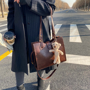 Lychee pattern platinum bag 2021 new style Kelly bag for brides, wedding bags and women, large capacity hand-held bag, shoulder crossbody, soft surface pic 1