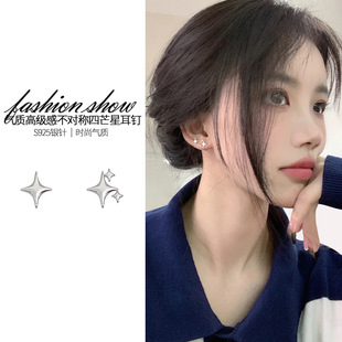 The 2025 new cold style earrings, a niche design for women, zircon ear buckles S925 silver needle, a popular earpiece pic 5