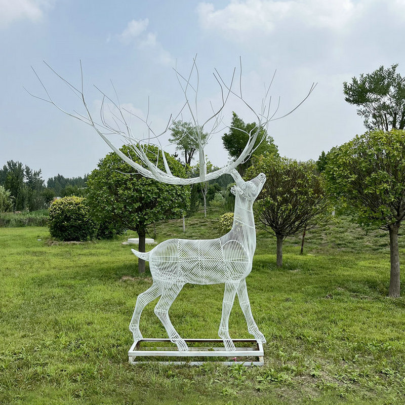 不锈钢雕塑镜面花纹动物编制镂空天鹅户外景观不锈钢雕塑定 制详情9