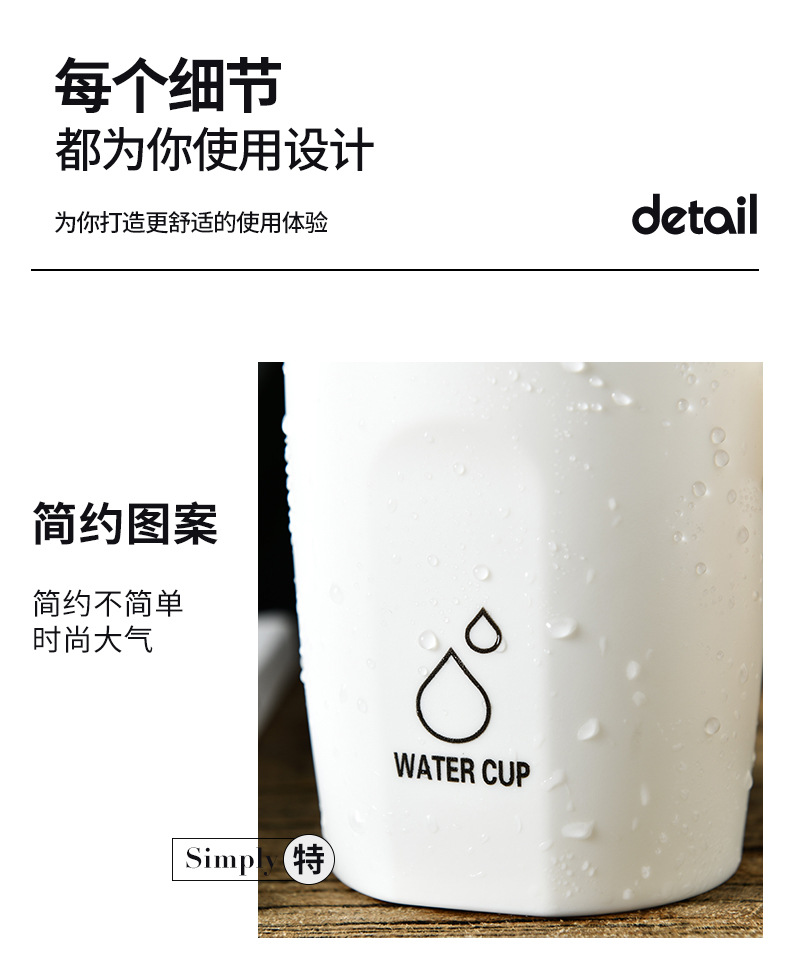 简约牙刷杯子洗漱杯木柄情侣漱口杯家用牙缸牙杯创意套装便携旅行详情12