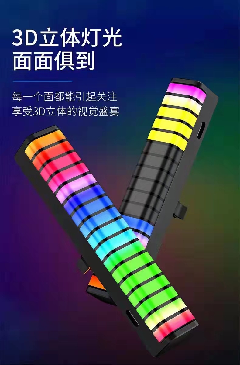 现货3D香薰拾音灯 汽车香薰车载声控节奏幻彩氛围灯 厂家供应批发详情1
