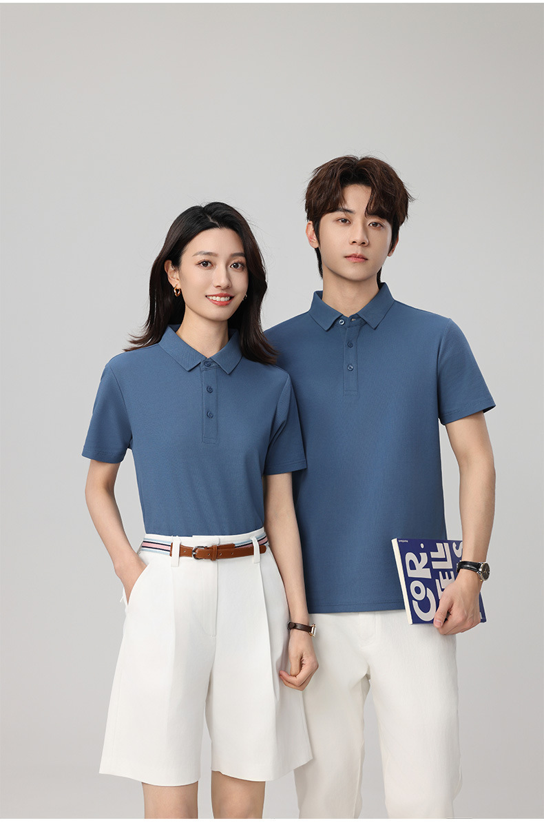 广告衫印字夏季翻领短袖polo衫文化衫绣字团体服企业工作服印logo详情22