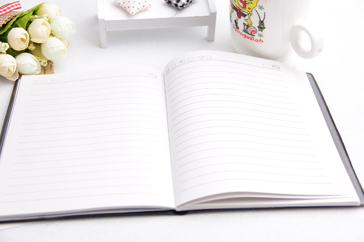 Business black notebooks, business notebooks, imitation leather notebooks, wholesale at two-yuan stores pic 6