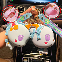 卡通小熊美少女零钱包钥匙扣挂件硅胶耳机硬币收纳包可爱书包挂饰详情23