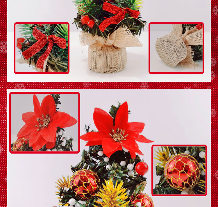 Cross-border new mini Christmas tree, small desktop Christmas tree ornament, 20cm Christmas tree, Christmas decoration items pic 37