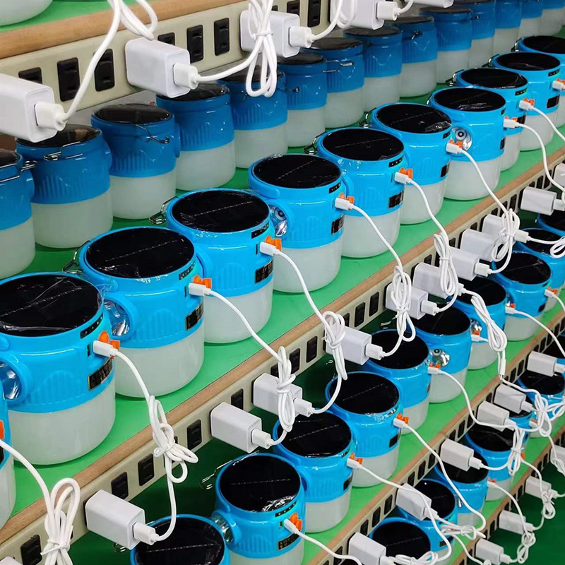 Rechargeable solar lamps for ultra-bright lighting, dormitory, household, street stalls, night markets, flashlights, ultra-bright bulbs wholesale pic 4