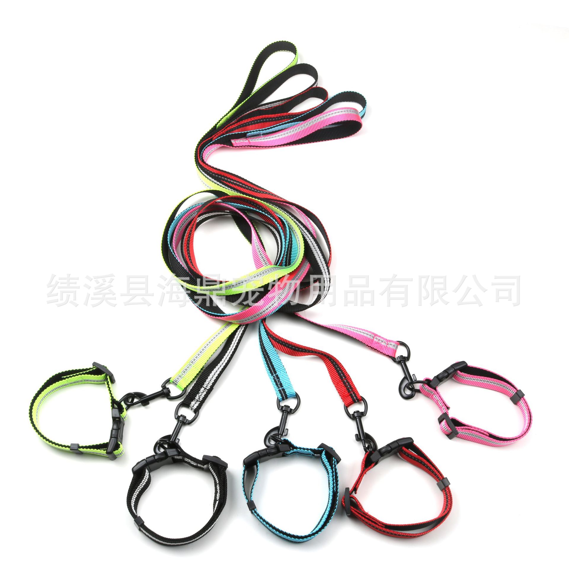 Pet single-line reflective silk dog leash, nylon leash, chest and back strap, small and medium-sized dog walking leash, dog chain, collar pic 10