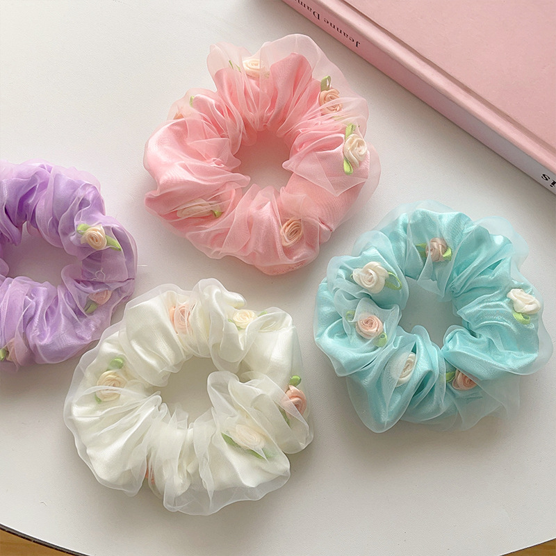 Spring and Summer hair band Collection: Cute trendy hair bands, feminine lace trim hair accessories, sweet and fresh large intestine hair bands pic 29