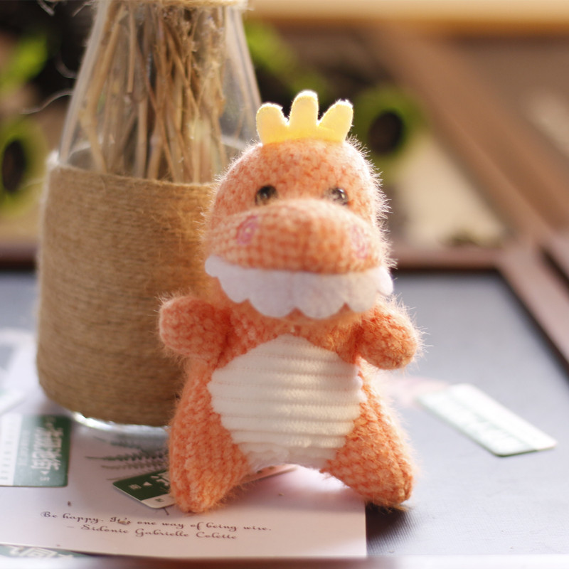 可爱针织小恐龙挂件小号迷你玩偶毛绒玩具公仔钥匙扣包包挂饰儿童详情4