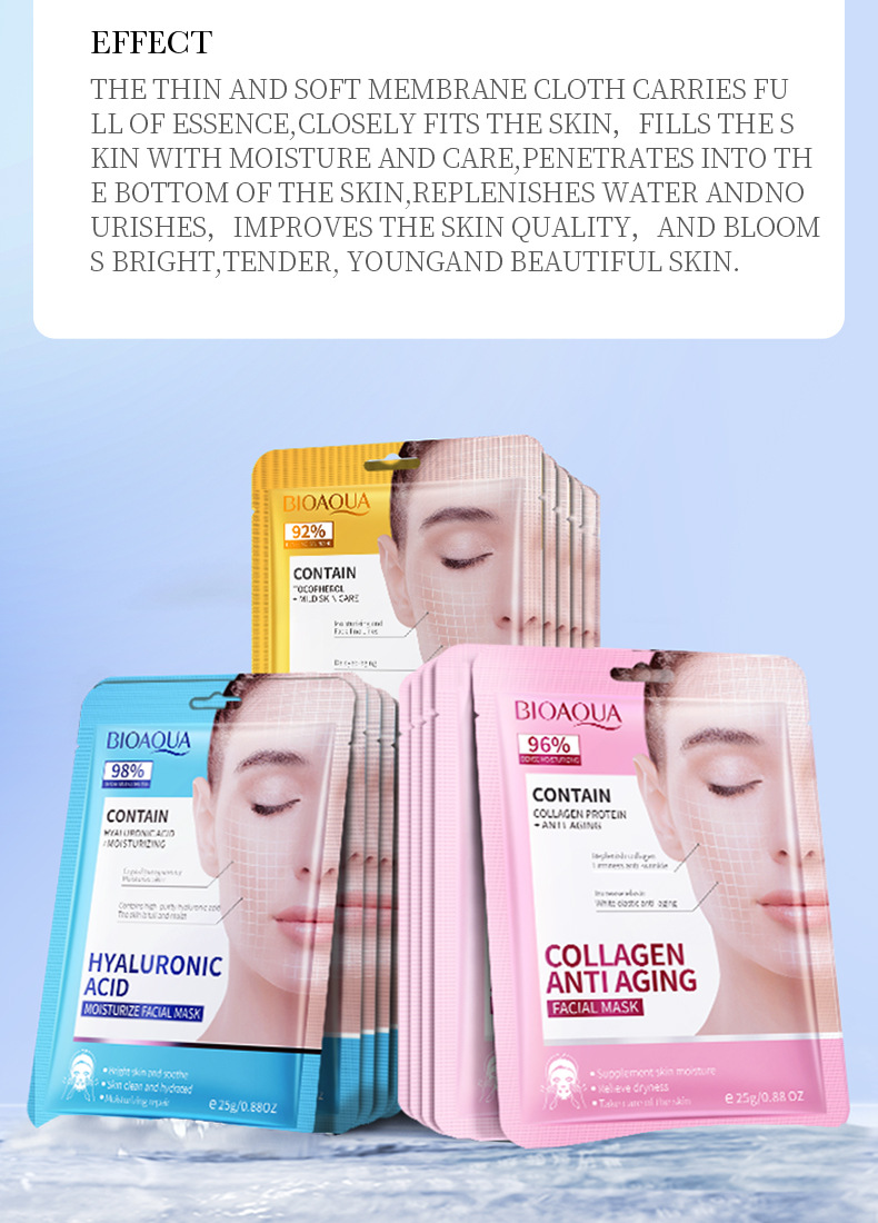 All-english BIOAOUA Hyaluronic Acid Moisturizing Facial mask wholesale for cross-border export, exclusively for foreign trade pic 57