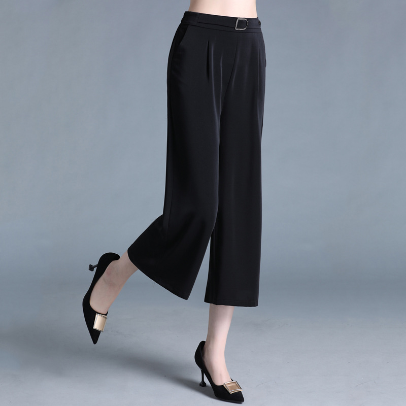 中腰妈妈裤子女春秋2024新款休闲垂感长裤中年休闲裤春中老年女裤详情16