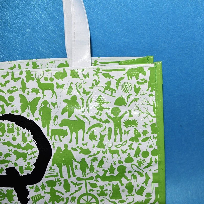 Factory wholesale PP laminated advertising woven bags, laminated non-woven fabric hand-held shopping bags, hand-held woven gift bags pic 4