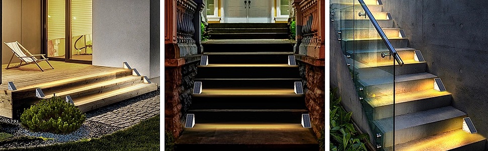 跨境户外庭院楼梯灯三角形高亮氛围步道灯装饰照明太阳能台阶灯详情6