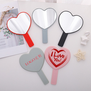 Handheld square mirror advertising creative square makeup mirror DIY portable high-definition handle mirror making logo wholesale mirror pic 9