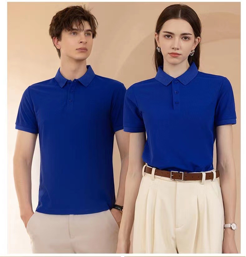 Solid-color POLO shirts, custom-printed work clothes, lapel short-sleeved T-shirts, group uniforms, work clothes, company uniforms, embroidery pic 36