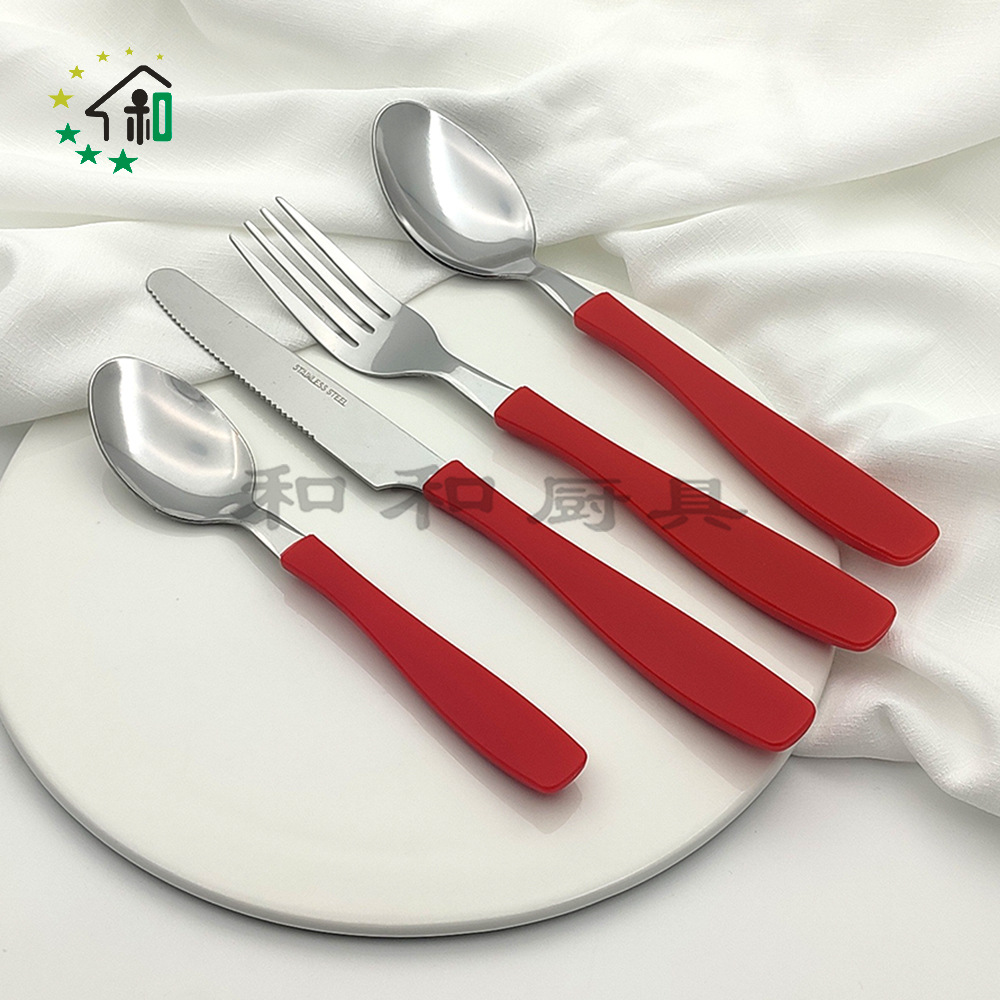 多颜色家用全套切牛排意面餐具24件套装不锈钢西餐餐具刀叉勺全套详情21