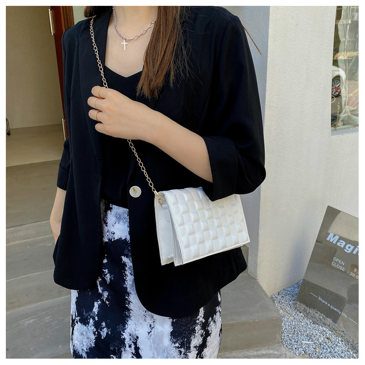 网红手提包包2021新款时尚单肩女包休闲感洋气斜挎简约ins链条包详情25