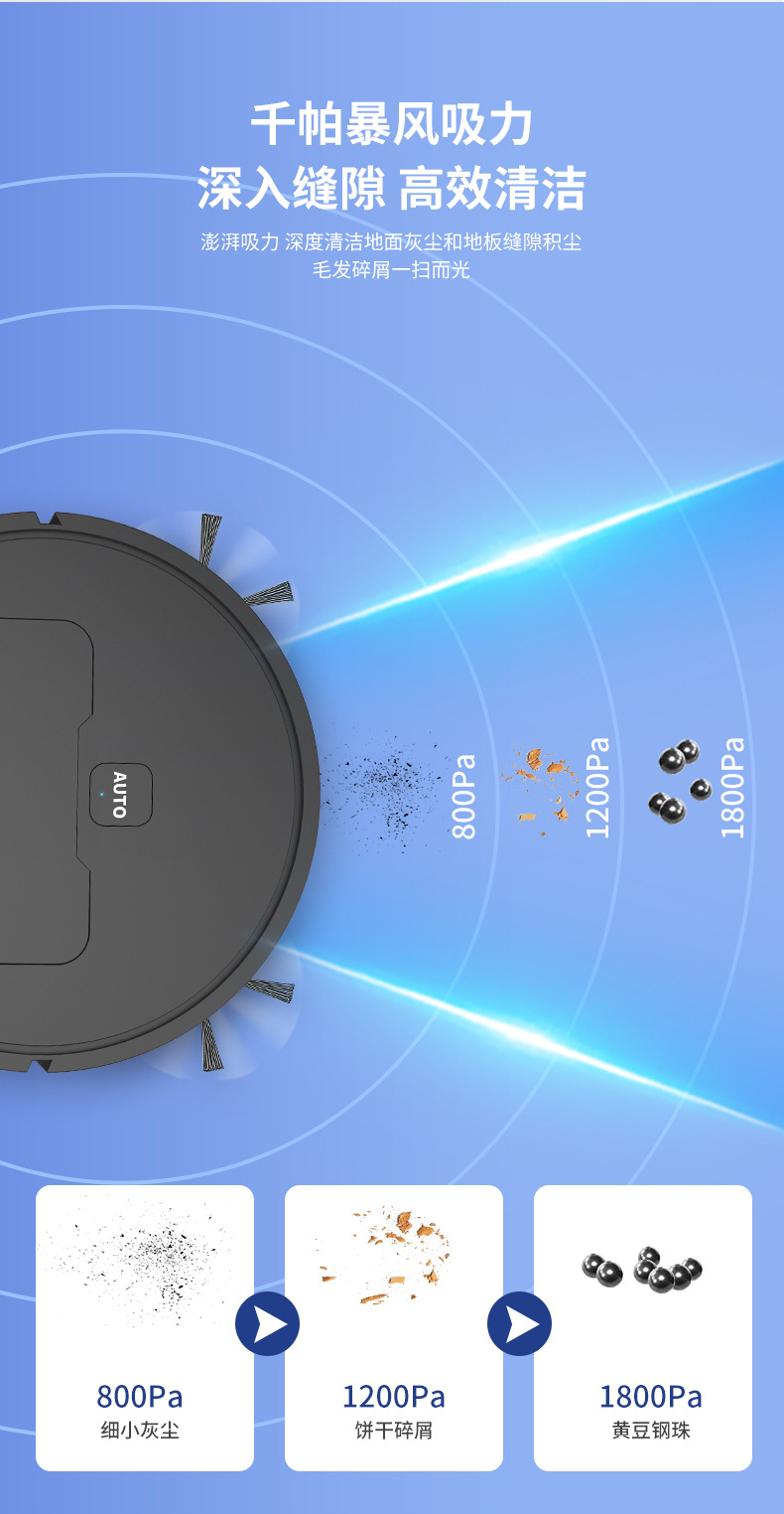 Wholesale of small household sweeping, sweeping and mopping all-in-one machines, mini sweeping robots, intelligent and fully automatic pic 8