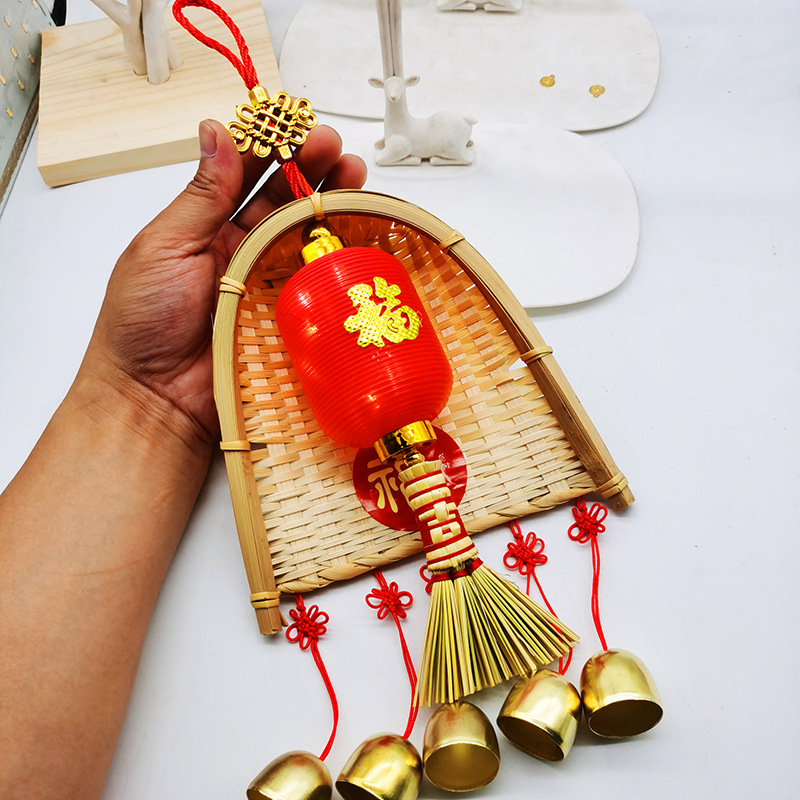 Copper coins, small brooms, dustpans, hanging ornaments, door decorations for moving into a new home, indoor hanging ornaments, TV wall decorations for the Qingming and Dragon Boat festivals pic 12