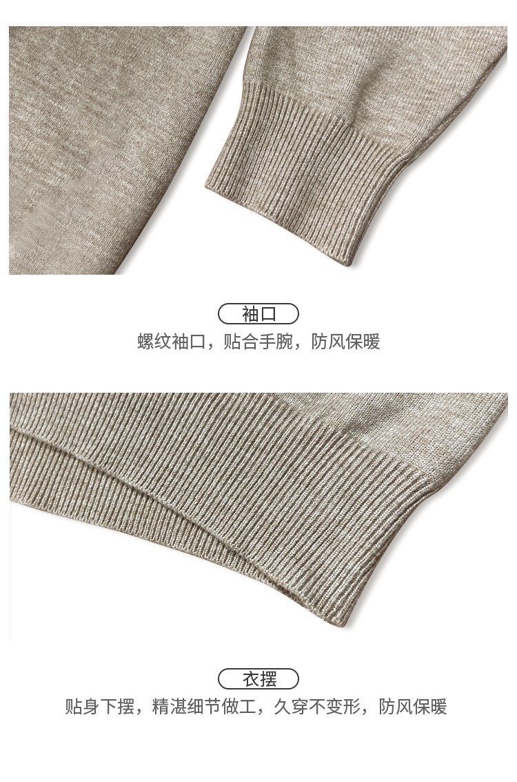 Brand embroidered men's pure cashmere sweater, high neck, thickened and warm in winter, with a casual base layer of wool sweater for men pic 27