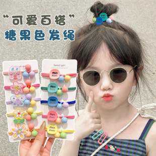 简约耐用橡皮筋女扎头发绳高弹力不伤发头绳发饰时尚马尾发圈头饰详情14