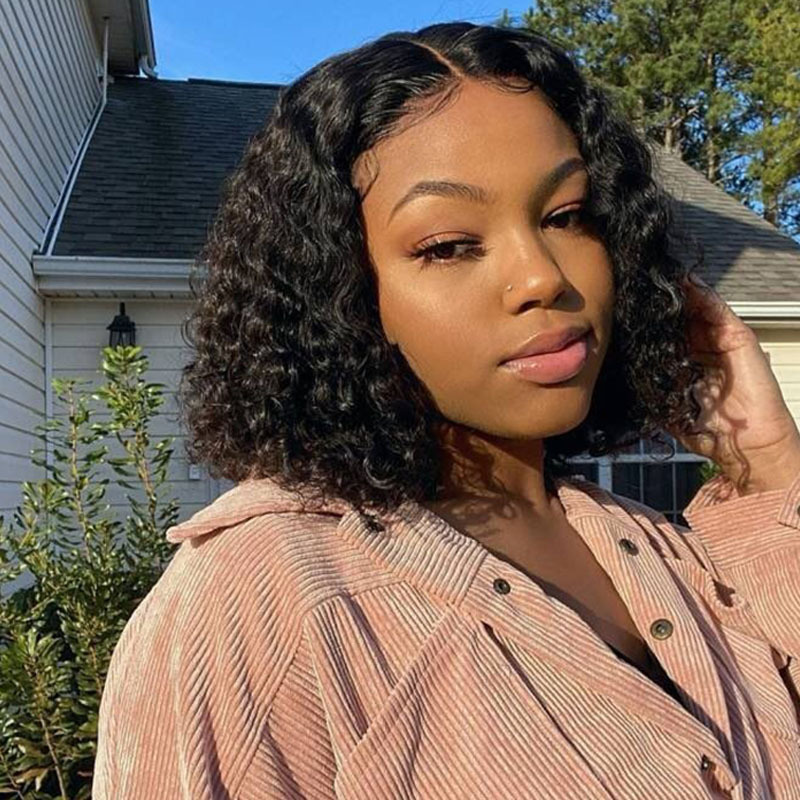 Amazon export African wigs, black small curly short hair wigs for European and American women, full head sets, wholesale of chemical fiber filaments pic 4