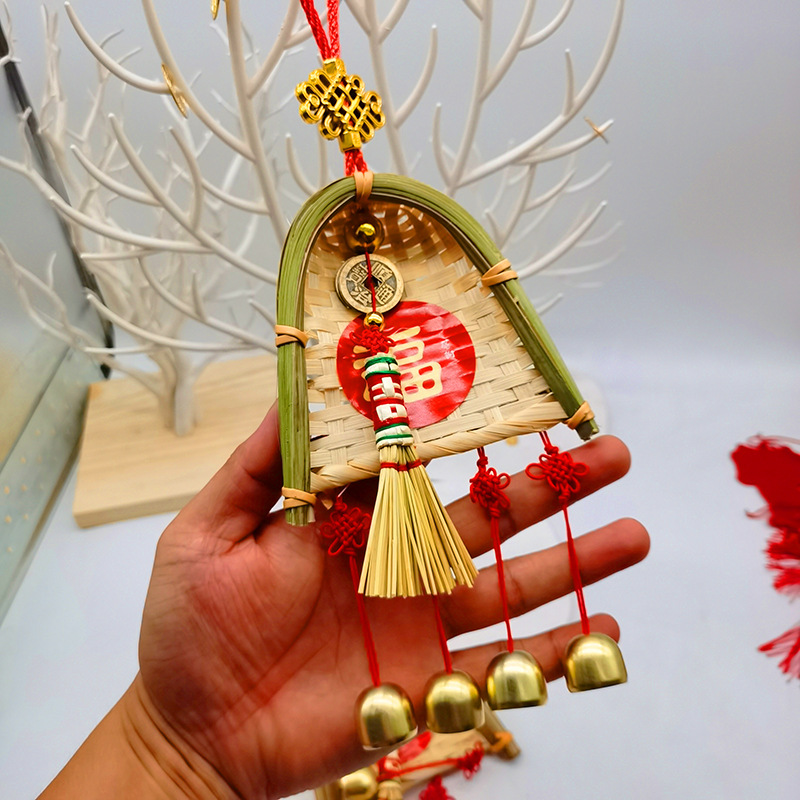 Copper coins, small brooms, dustpans, hanging ornaments, door decorations for moving into a new home, indoor hanging ornaments, TV wall decorations for the Qingming and Dragon Boat festivals pic 39
