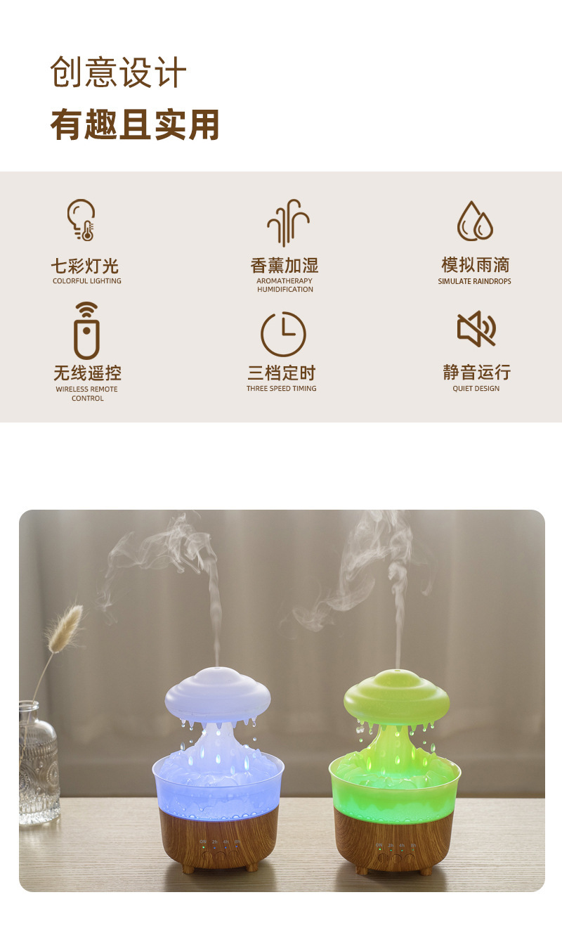 Small portable air humidifier, household large fog capacity, mini desktop humidifier, automatic fragrance sprayer pic 2