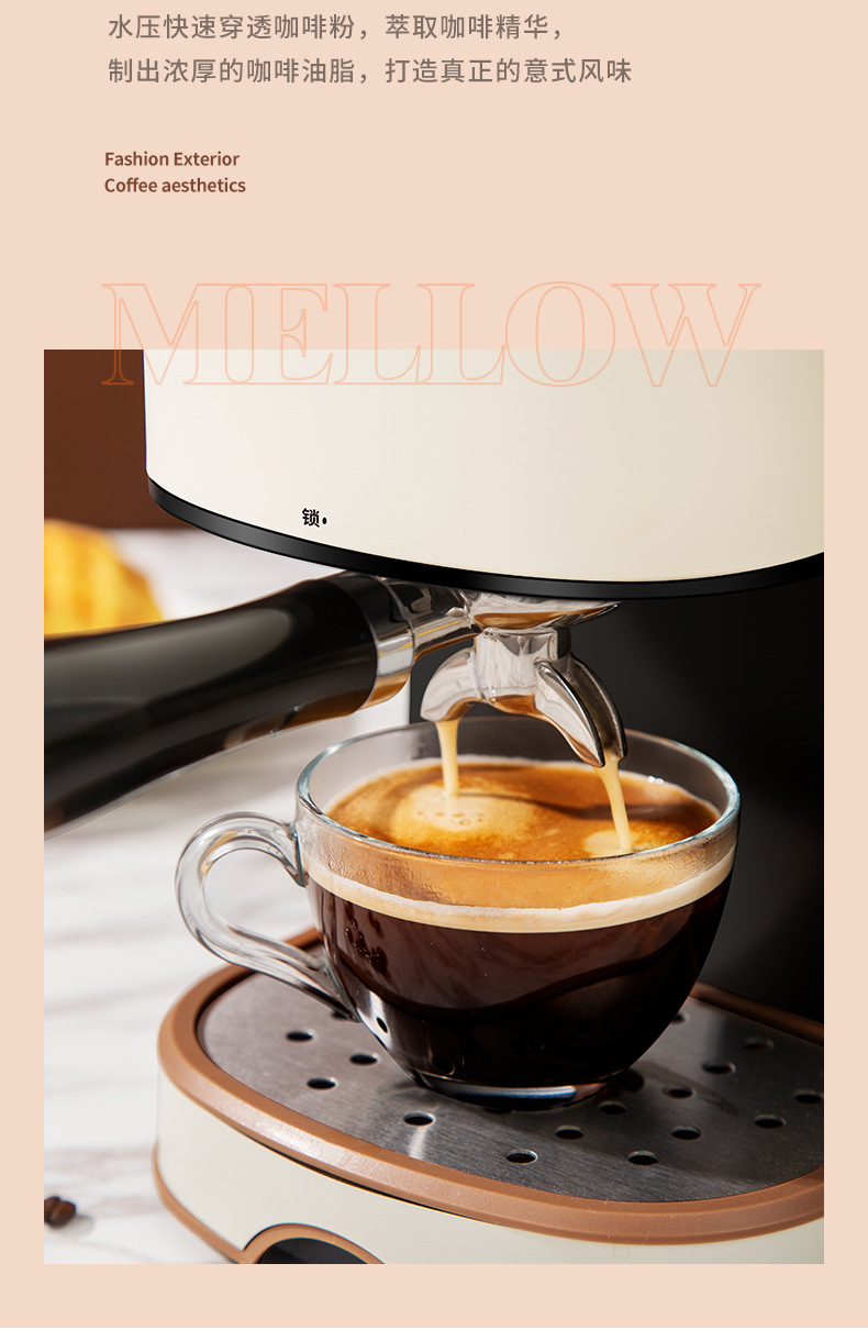 Многограничная офисная мини-эспрессо-молочная машина с самонасосом для насосов - 20 бар pic 7