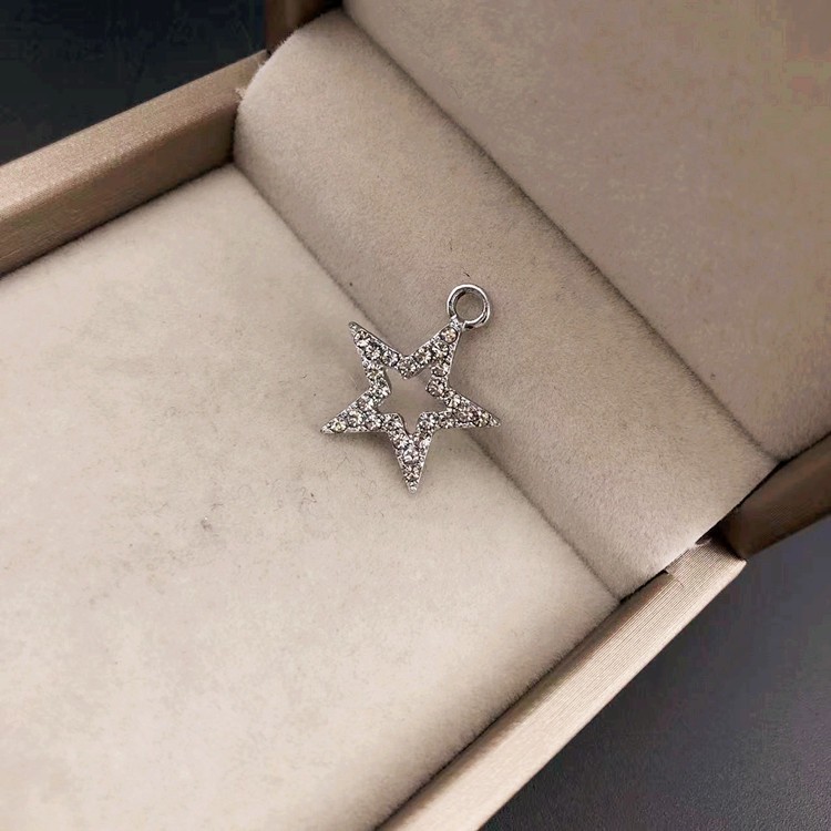 五角星点钻吊坠耳坠手链女diy挂件合金电镀饰品小配件 厂家批发详情4
