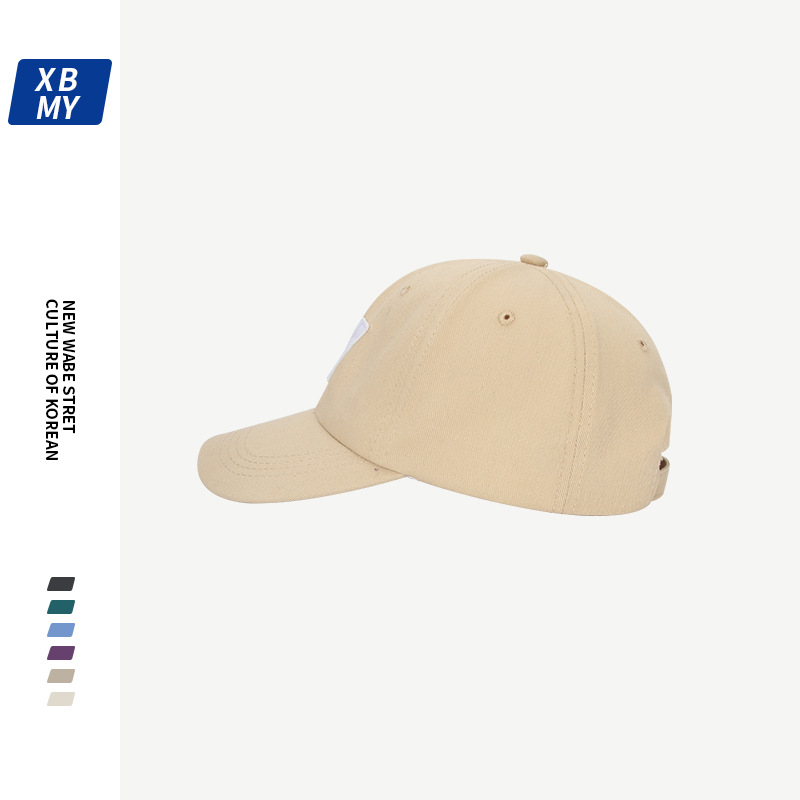 Coreano casual alfabetico M gorra de béisbol para hombres y mujeres casual ins maré versátil cara pequeña tapa suave sombrero de lengua de estudiante día pic 18