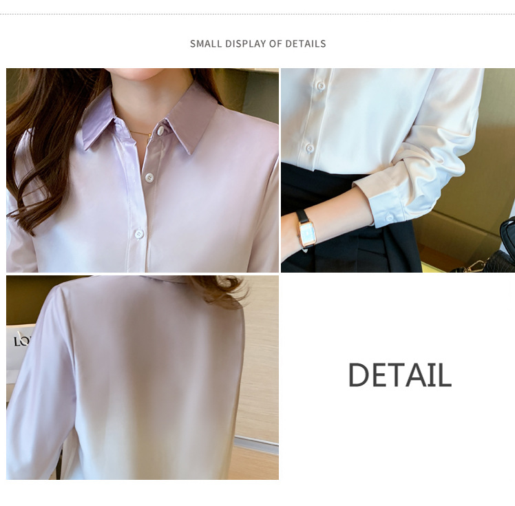2024秋新款设计感渐变衬衣个性长袖气质百搭宽松显瘦时尚女式衬衫详情2