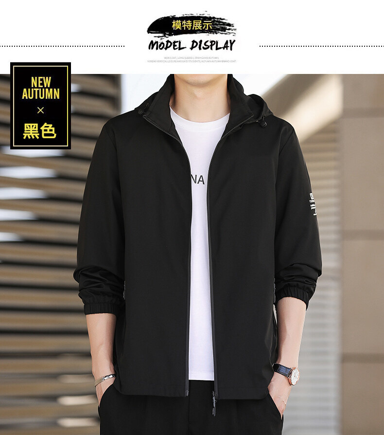 Chaqueta con capucha hombre otoño invierno 2022 casual juventud con capucha carga hombre ropa de trabajo cuello de pie hombre abrigos pic 7