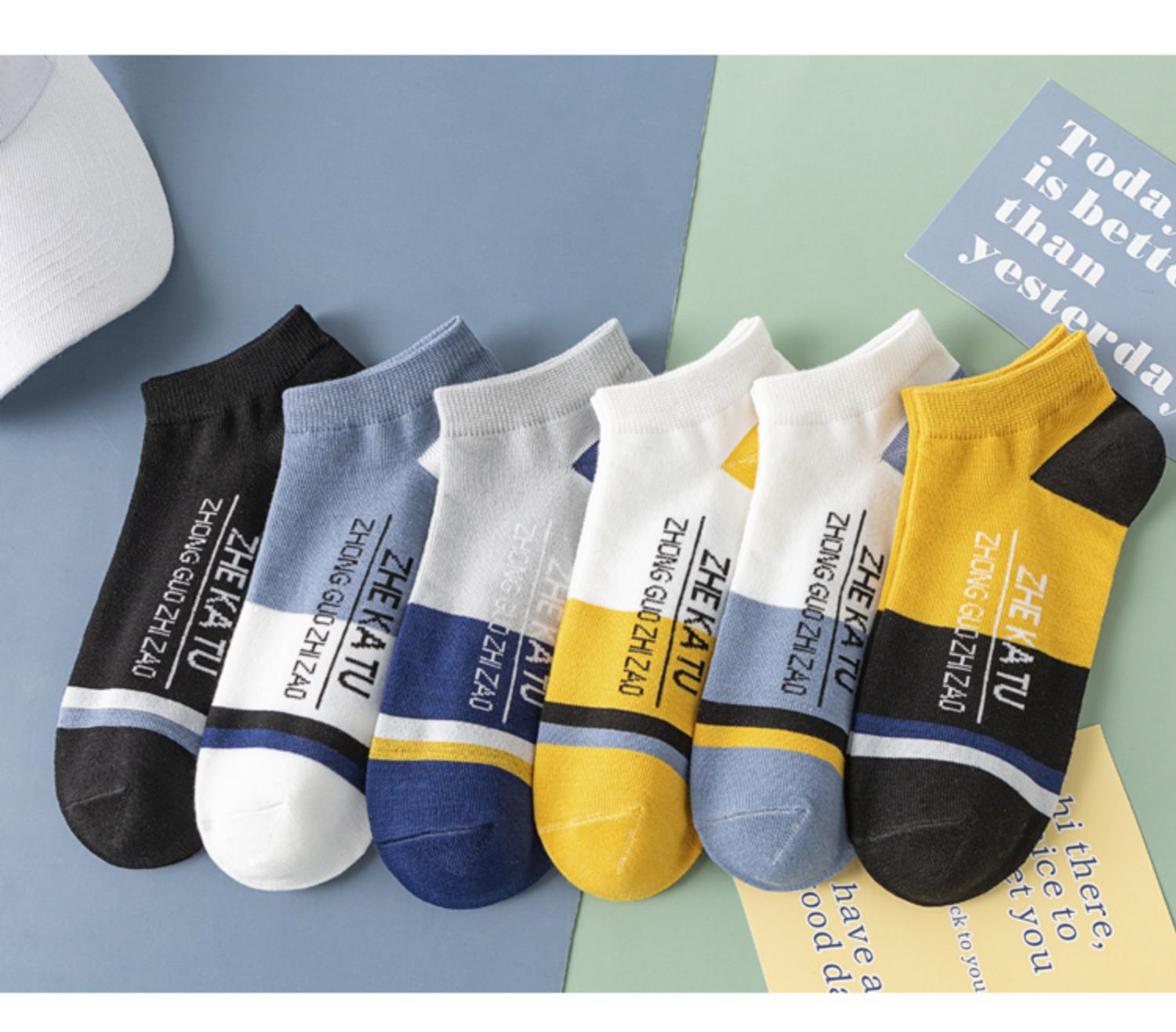 短袜子男提耳纯棉防臭吸汗短筒棉袜春夏运动篮球男士中长筒袜批发详情3