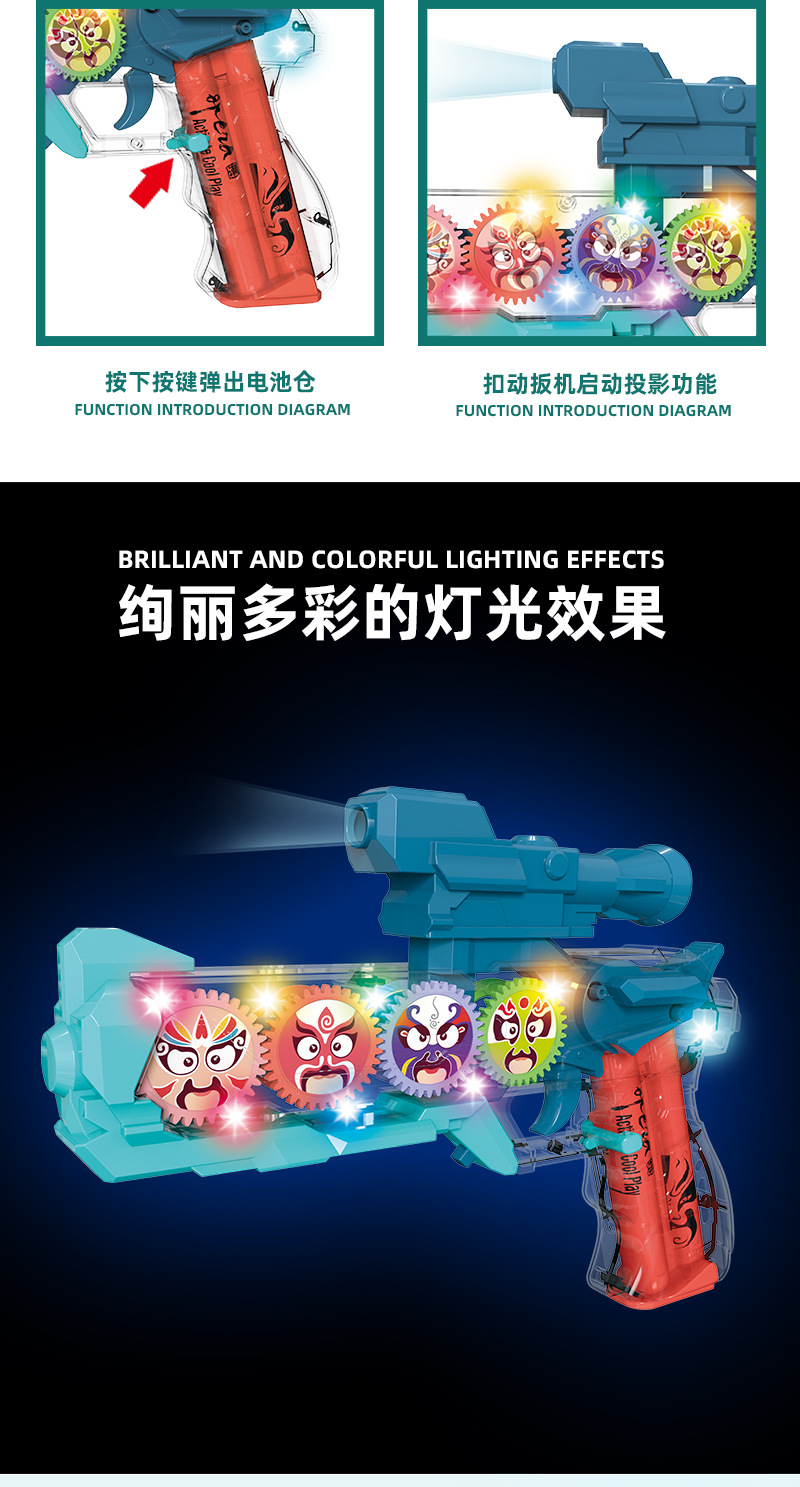 东发DF-49218A声光语音枪冲锋突击枪变脸玩具儿童电动玩具枪详情4