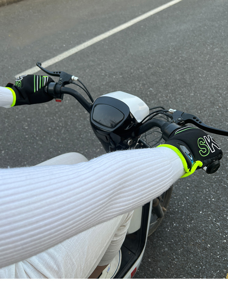 冬季运动骑行手套触屏加绒防滑印花户外批发外贸自行车保暖手套男详情3