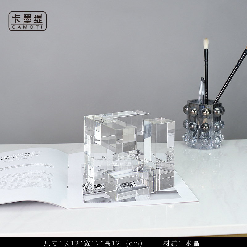 Cametti creative crystal ornaments, modern light luxury home soft furnishings, living room, TV cabinet, study decoration handicrafts pic 34