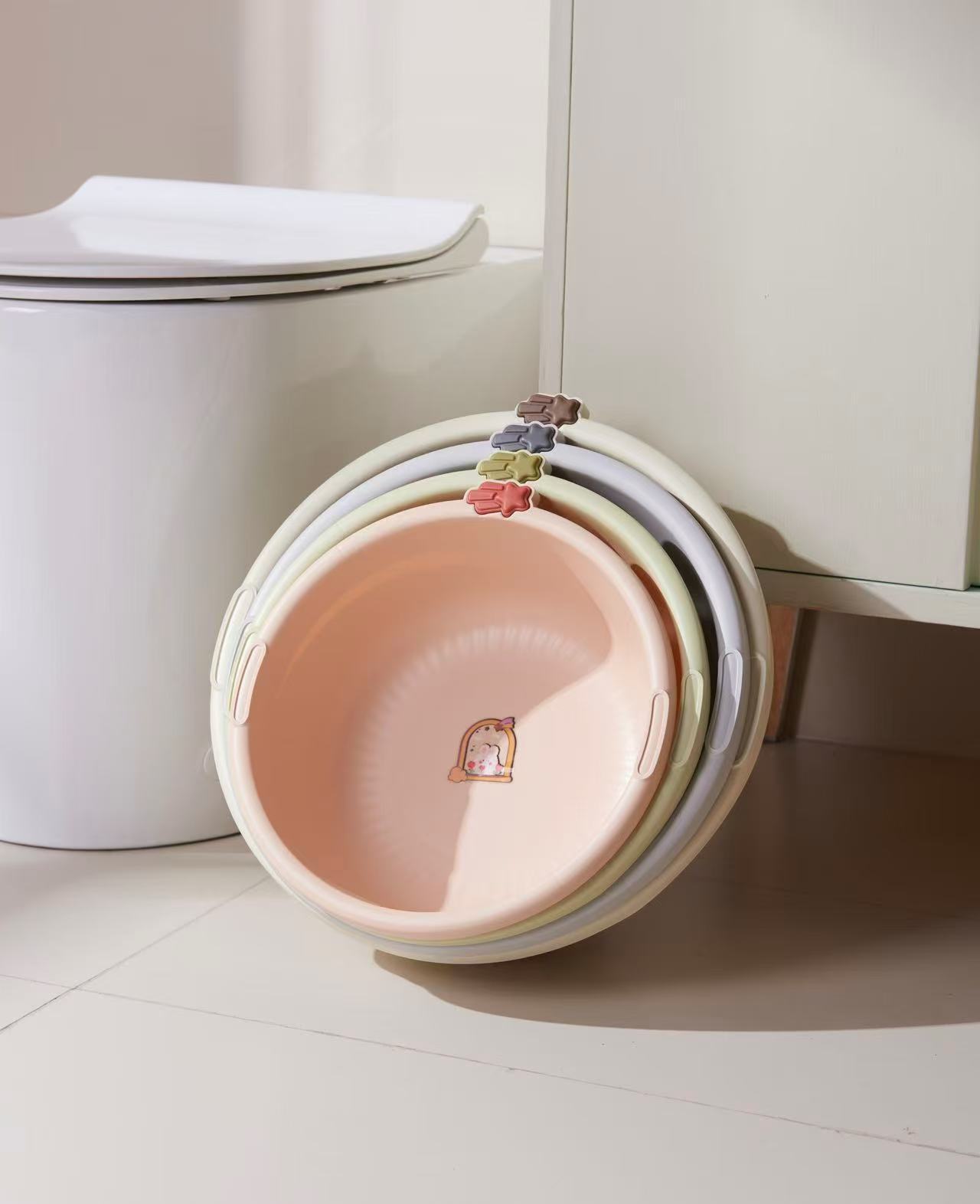 婴儿盆学生宿舍洗衣洗脚盆家用塑料圆型洗脸盆厨房洗菜盆套装详情4