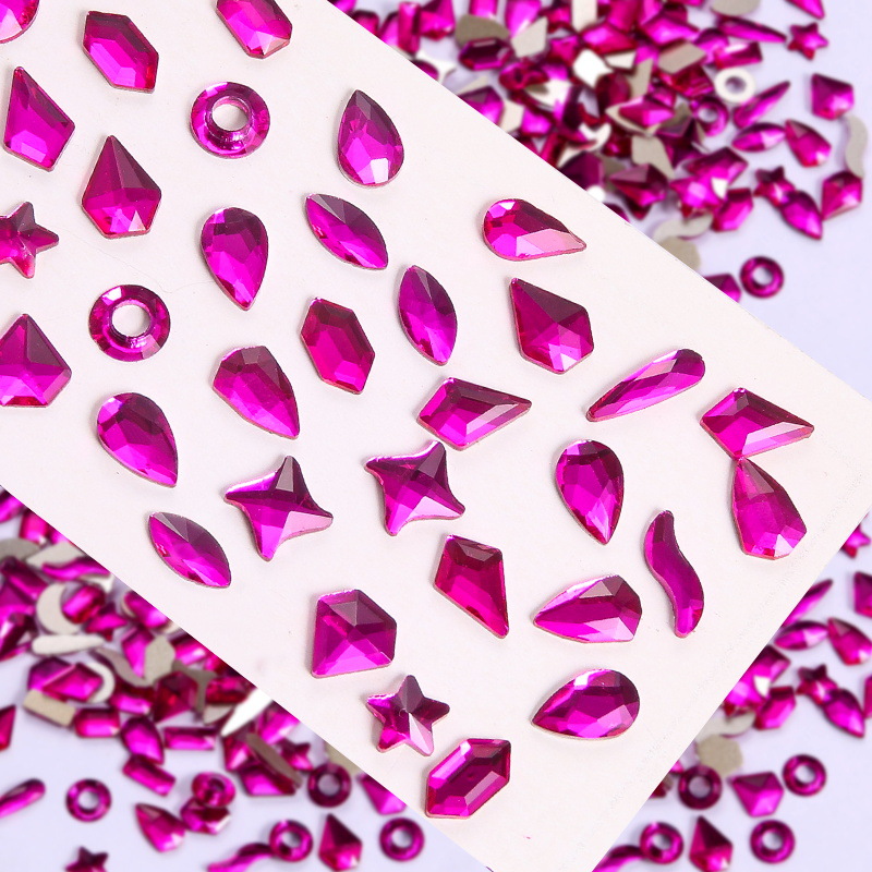 美甲饰品批发斤装美甲钻混装异形钻极光钻魅影紫指甲钻异形平底钻详情25