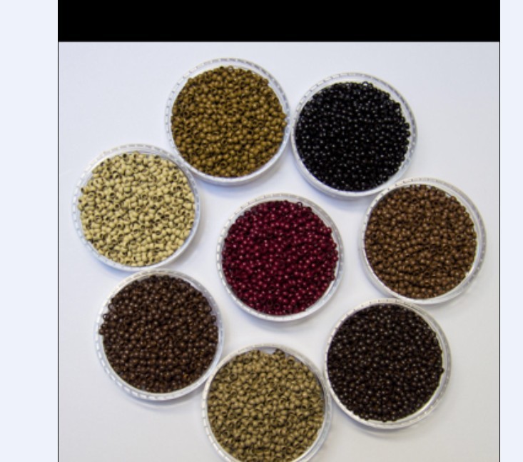 nano small hair extension rings, large quantities of hair extension clips, wholesale from superior hair extension tools, silicone hair extension clips Nano rings pic 2