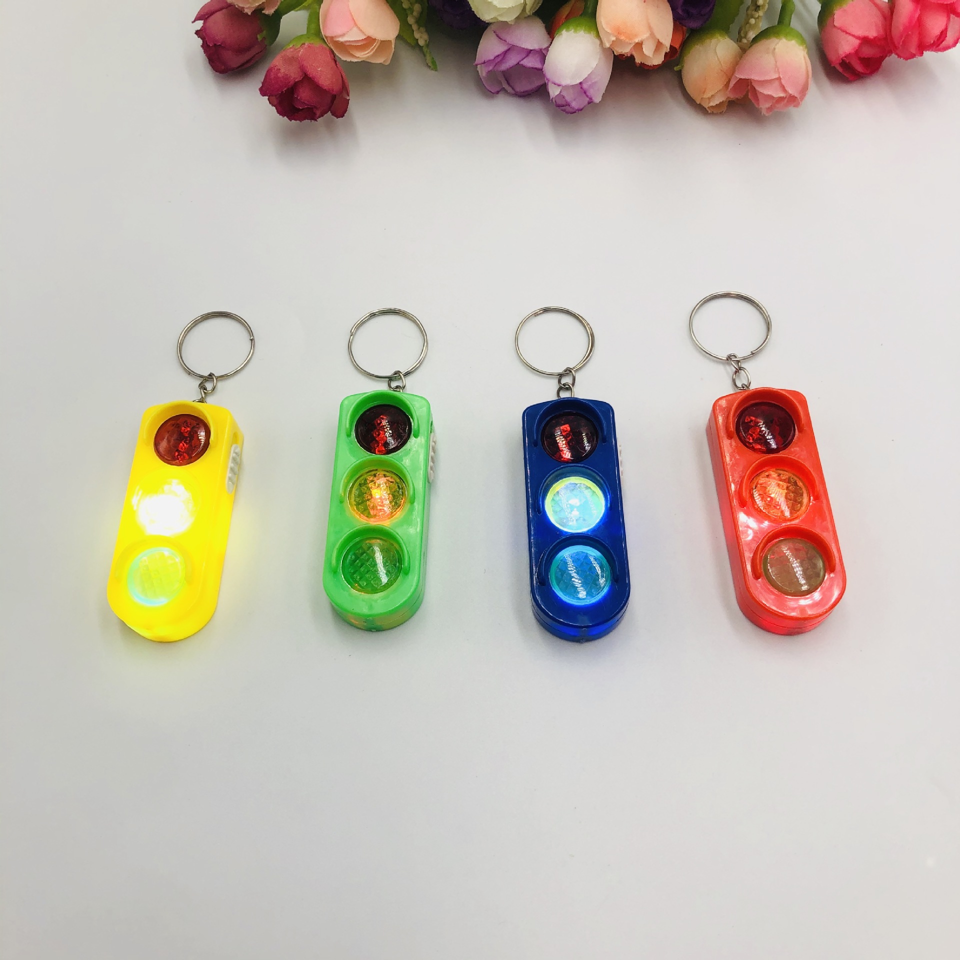 红绿灯钥匙扣灯发光挂件LED钥匙扣孩童发光玩具创意小礼品详情3