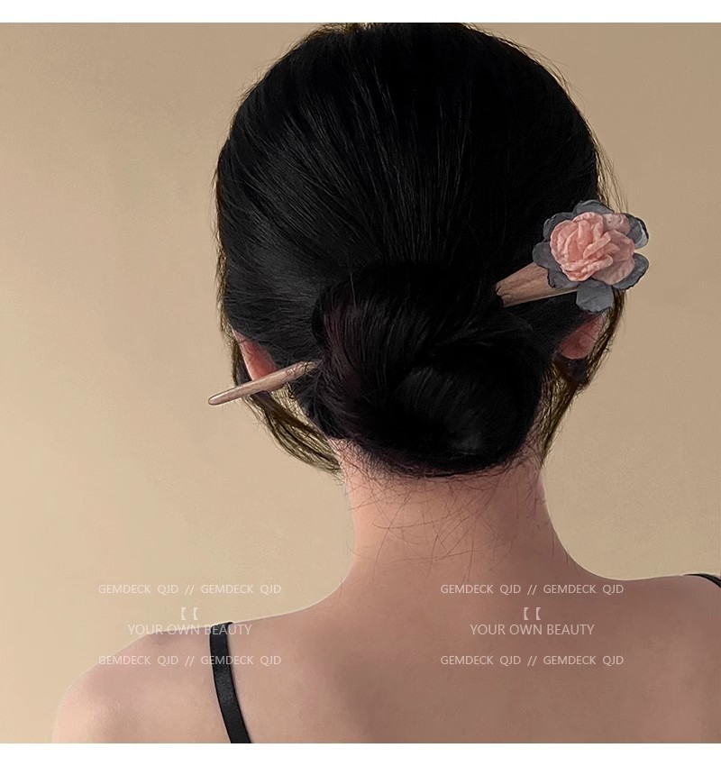 Dried flower hairpin, new Chinese-style high-end hairpin, wooden hairpin for women, ancient-style Hanfu headwear, Chinese-style walking hairpin pic 24