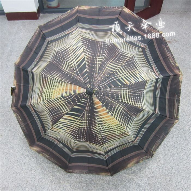 Customized 12K patterned Scottish checkered polka dot straight bone umbrellas for both domestic and foreign trade, Fujian Jinjiang umbrellas pic 11
