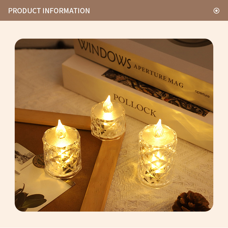 ins风仿真电子蜡烛灯氛围灯卧室床头浪漫装饰灯小夜灯 厂家直销详情2