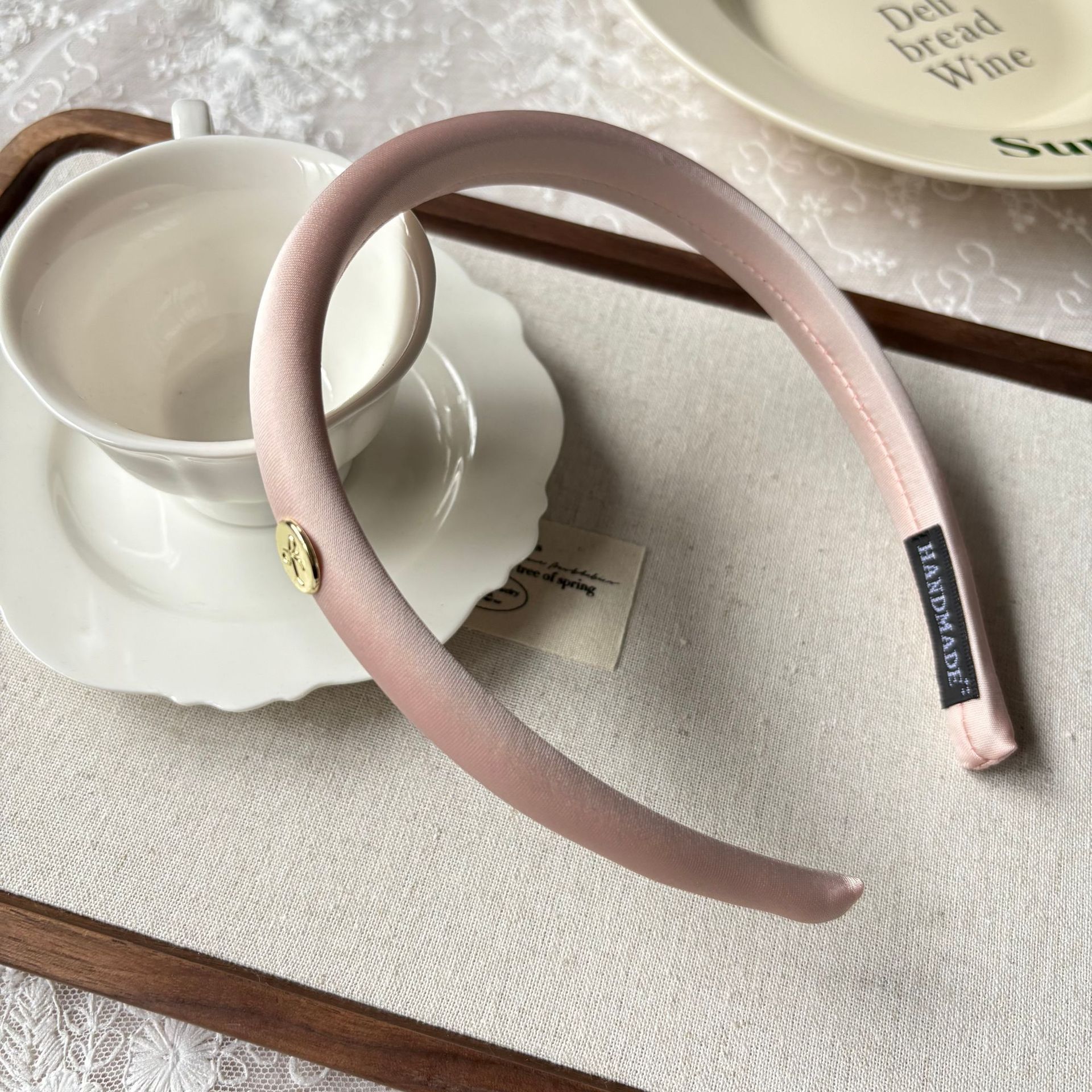 Spring new solid-color satin hair band for women, high head pressure headband, high-end and light luxury hair tie and hairpin headwear pic 35