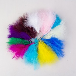 厂家供应火鸡毛DIY彩色血管绒羽毛饰品配件装饰羽毛批发详情9
