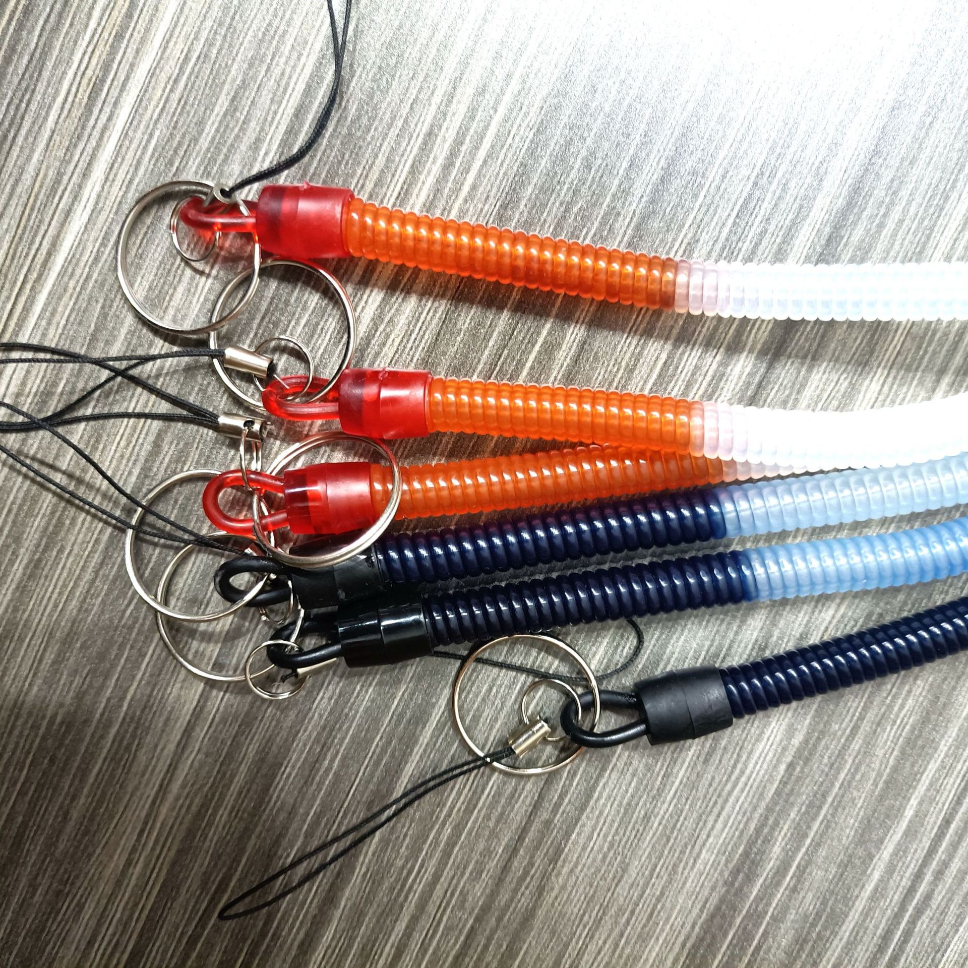 Spring rope plastic spring keychain, anti-loss spring rope keychain pendant wholesale pic 4