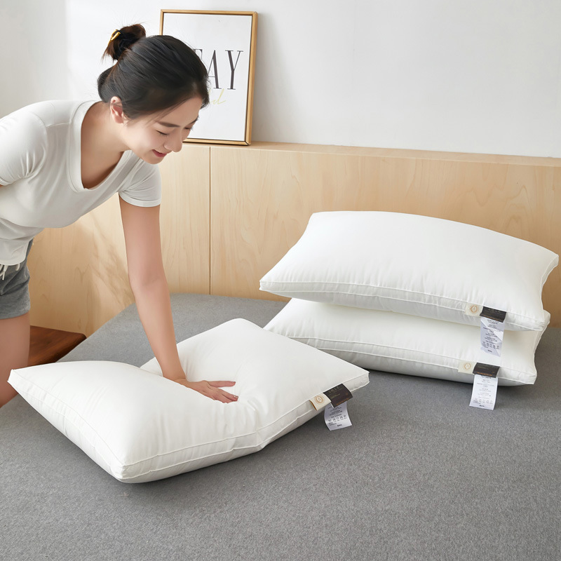 All-cotton five-star hotel pillow, homestay and hotel pillow core, neck protection pillow core, fiber pillow core, household manufacturer wholesale pic 2